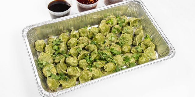 Spicy & Sour Spinach Dumplings