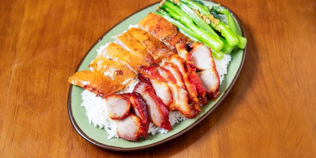 BBQ Pork & Roast Duck Over Rice