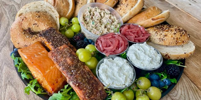 Smoked Salmon & Tuna Salad Platter