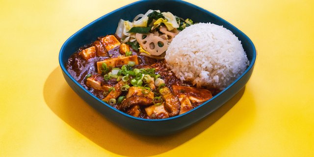 Mapo Tofu w/ Mushrooms Rice Plate