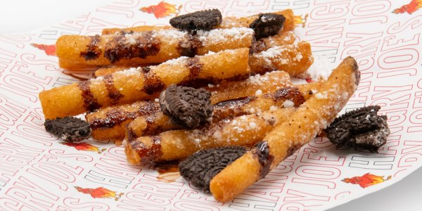 Funnel Cake Sticks w/ Chocolate