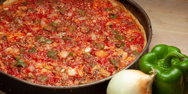 Veggie Deep Dish Pizza