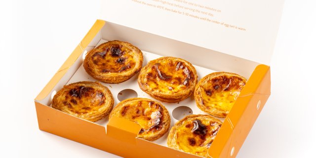 6 Pcs Original Portuguese Egg Tart Set