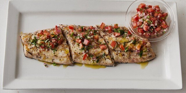Wild Striped Bass w/ Tomato & Cilantro