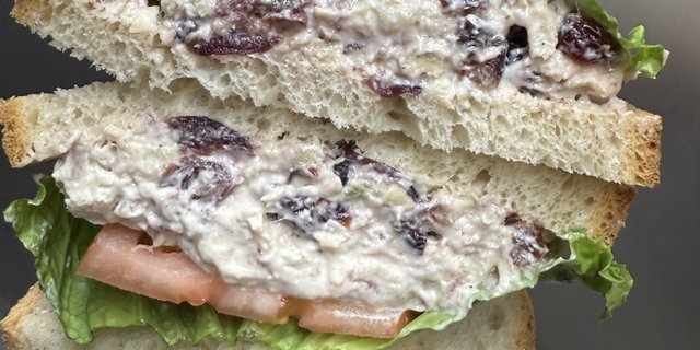 Cranberry Walnut Chicken Salad Sandwich