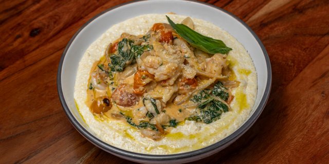 Shrimp & Polenta Pan