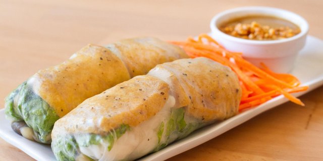 Tray of Veggie Spring Rolls