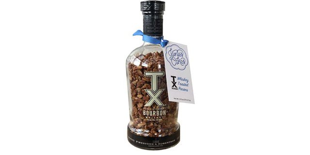 Toasted Pecans In A Whiskey Bottle