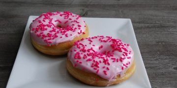 Pink Frosting Donut With Pink Sprinkles
