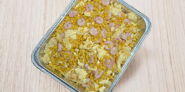 Stir-Fried Sweet Corn w/ Egg & Shrimp