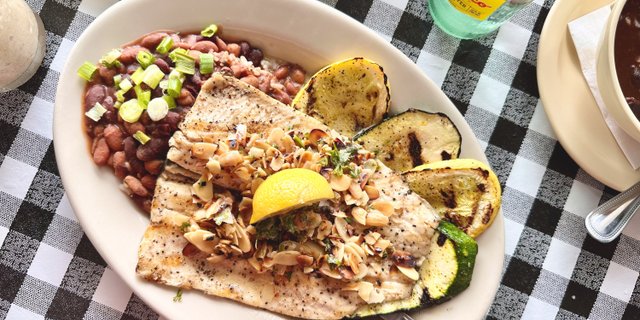 Grilled Trout Almondine Plate