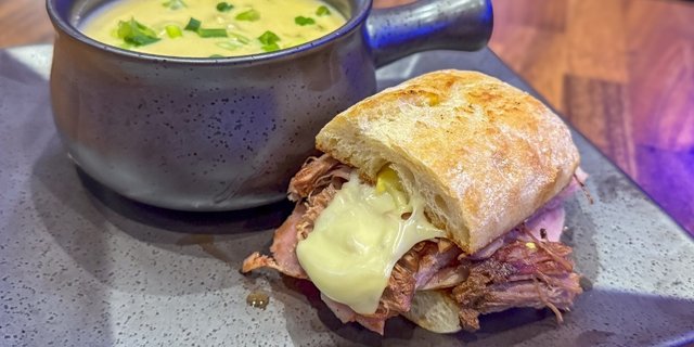 Half Cuban Sandwich & Side