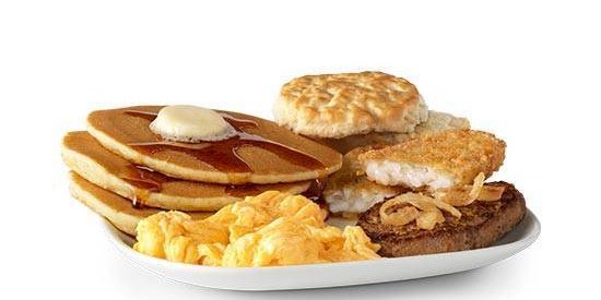 Big Breakfast w/ Steak & Hotcakes