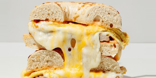 4-Cheese & Sausage Bagel