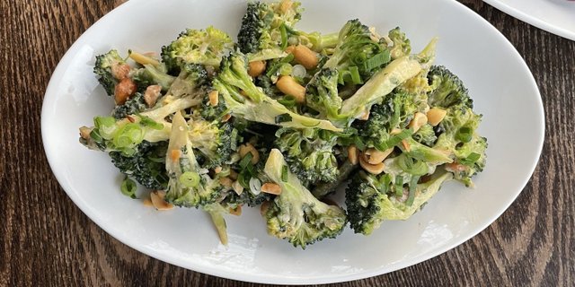 Tahini-Lime Broccoli With Peanuts