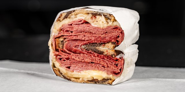 Traditional Pastrami Reuben & Coleslaw Sandwich Platter