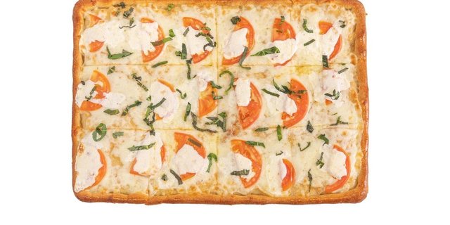 White Tomato Basil Sicilian Pizza