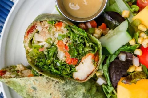 Shrimp Kale Quinoa Wrap