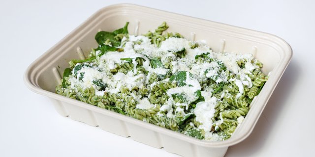 Pasta Salad w/ Spinach Pesto & Ricotta