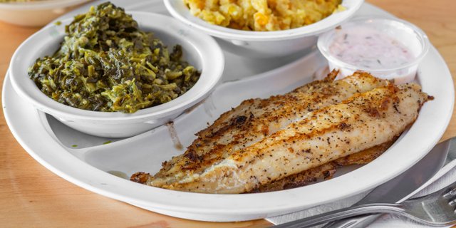 Grilled Catfish & 3 Sides Plate