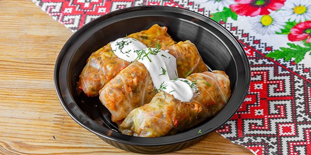 Stuffed Cabbage Leaves Bowl