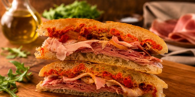 Golden Focaccia Sandwich
