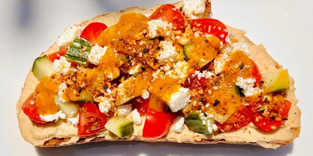 The Sunshine Hummus Toast