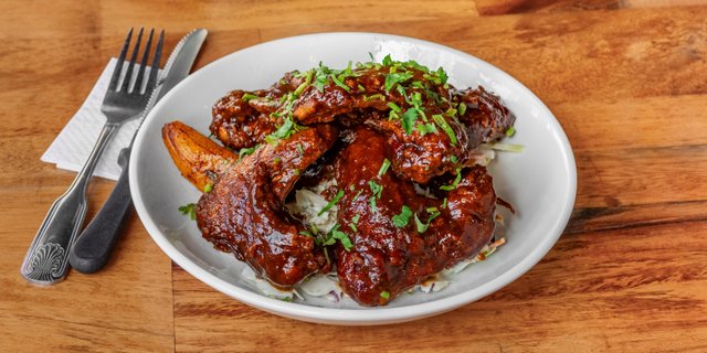 Caribbean Jerk Glaze Fried Chicken Plate