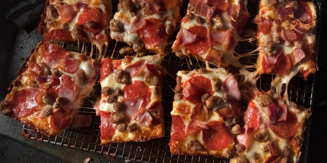 Detroit-Style All Meaty Pizza