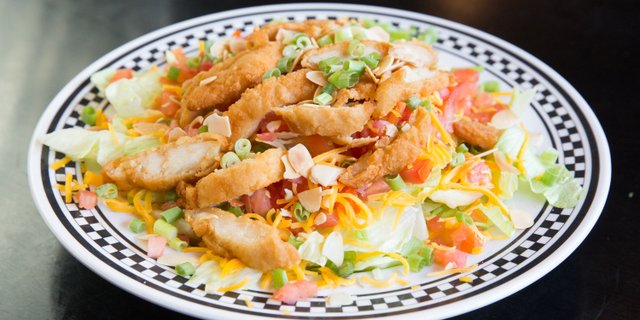 Baked Crispy Chicken Finger Salad
