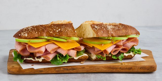 Pretzel Ham Sandwich Lunch Box w/ Salad & Chips