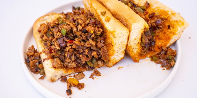Vegan Shawarma Cheesesteak