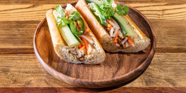 Savory Chicken Banh Mi Sandwich