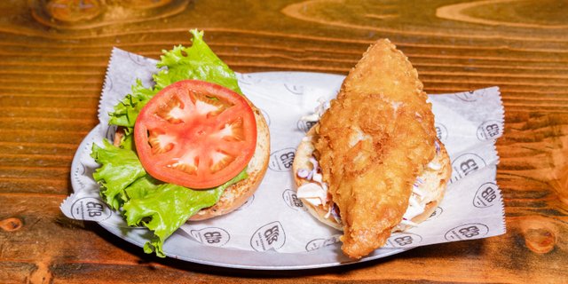 Cod Fish Battered Burger