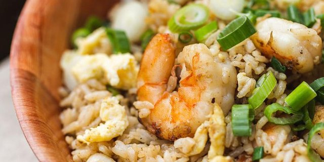 Shrimp Peruvian Fried Rice Bowl