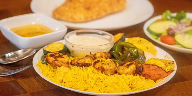 Shrimp Kebab Platter