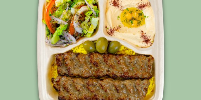 Lamb Kifta Kebab Platter