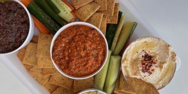 Red Pepper Dip Platter