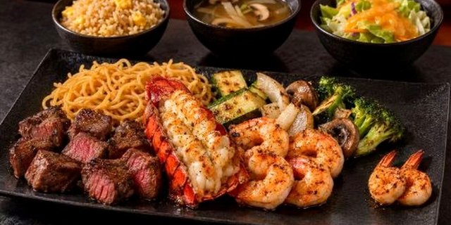NY Strip Steak & Lobster Tail Hibachi Combination