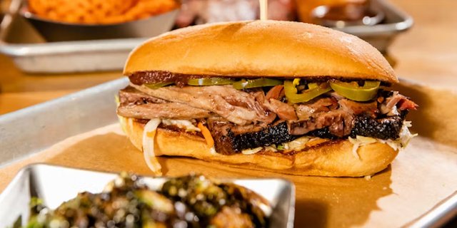 Sliced Brisket Sandwich