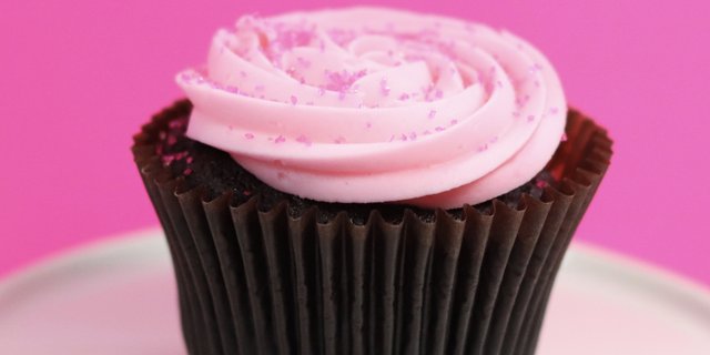 Large Pink Chocolate Cupcakes