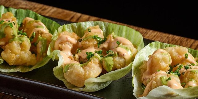 Rock Shrimp Lettuce Cups