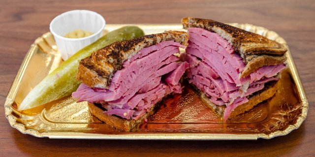 Hot Corned Beef Reuben Sandwich