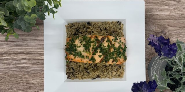 Garlic Herb Salmon & Couscous