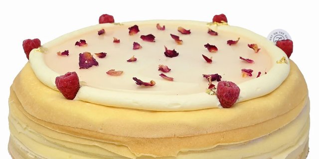 Berry Rose Crepe Cake