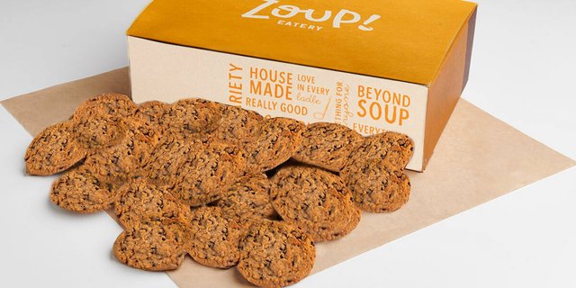 Box of Mini Oatmeal Raisin Cookies