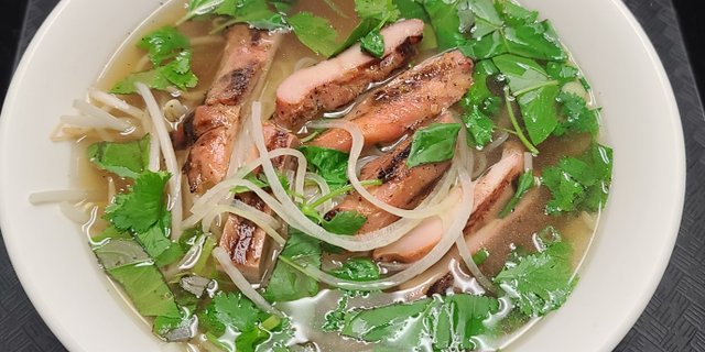 Grilled Chicken Rice Noodle Soup (Pho)