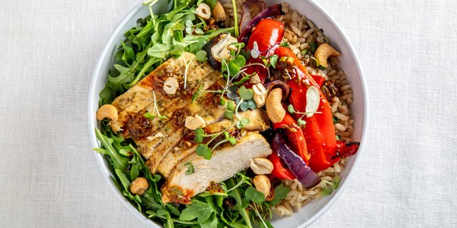 Roasted Chicken Breast & Mango Black Pepper Vinaigrette