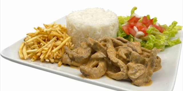 Beef Stroganoff & Salad