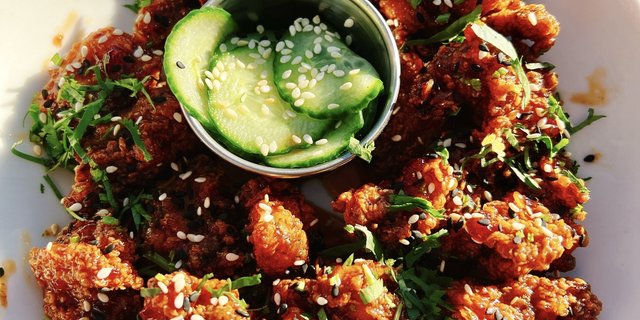 Sticky Icky Popcorn Chicken